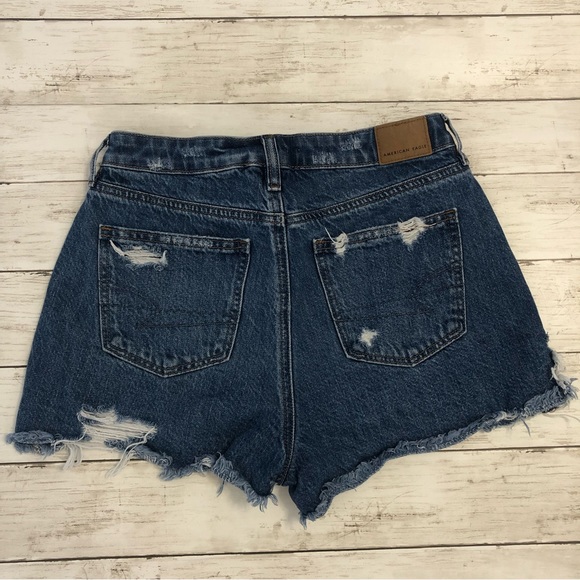 AMERICAN EAGLE Women’s Blue Ripped Short Size 4 - Picture 5 of 8